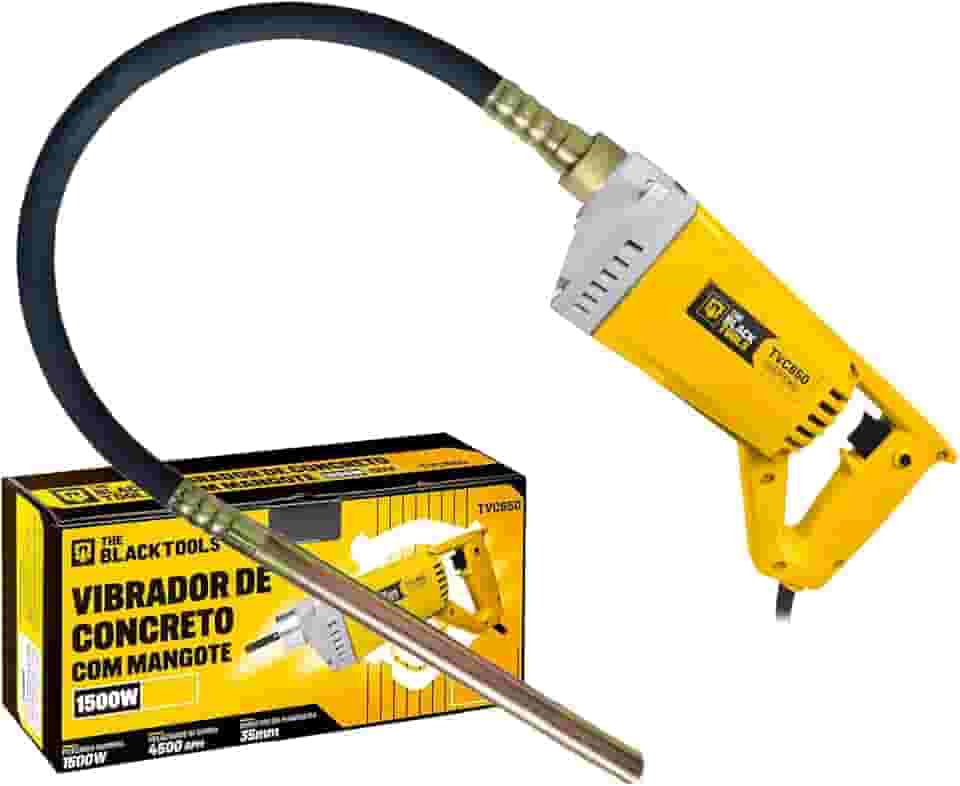 Kit Vibrador Concreto 1500w Com Mangote Mangueira 1,45mx35mm 127v Tvc650 The Black Tools