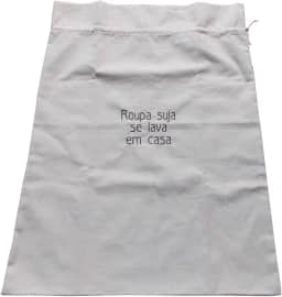 Saco Para Roupa Suja Viajem Mala Algodão Sacola Fechada
