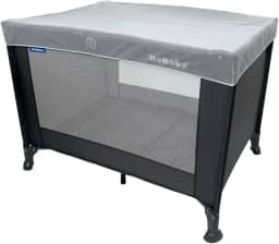 Berço Portátil Infantil Cercado Desmontável Com Mosquiteiro Adventure Cinza Kababy