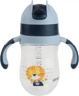 Clingo Copo Com Canudo De Silicone Leão