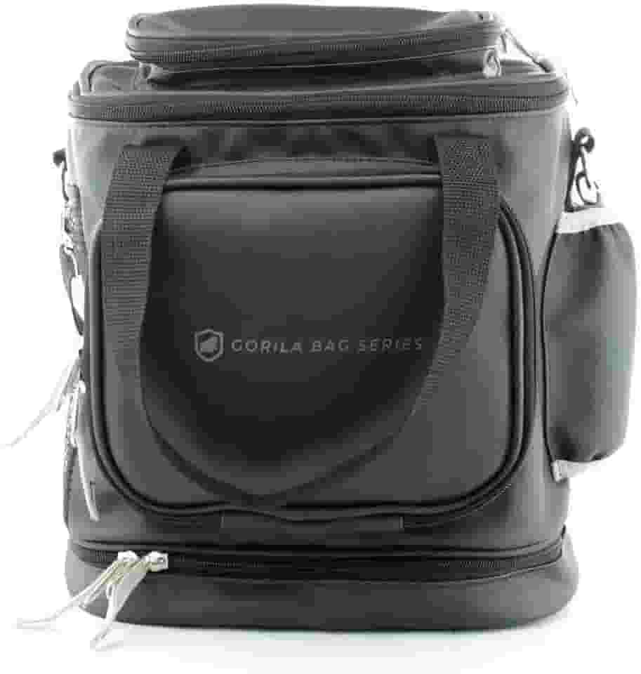 Gshield Bolsa para Equipamentos de Pesca 18L Resistente a Água com Bolsos Externos Ideal para Iscas, Molinetes, Carretilhas, Pescaria e Viagem, Hybrid Preta