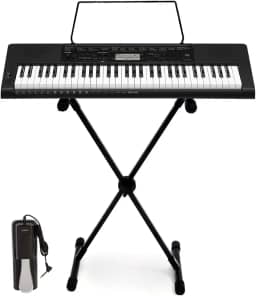 Kit Teclado Musical Casio Arranjador CTK-3500 5/8 Com Suporte e Pedal Sustain