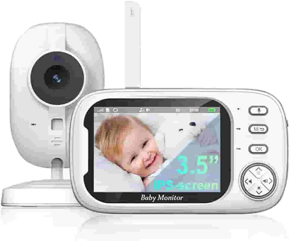 Babá Eletronica, 3.5" HD 720P Bebê Câmera com Tela, 2.4GHz Tecnologia Sem Fio, Áudio Bidirecional, Monitoramento Temperatura, Visão Noturna, Zoom Digital, Detecção De Som Vox Actualizar VB603