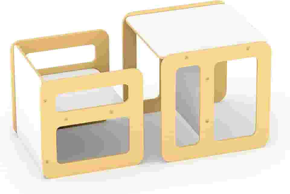 Conj. Mesa e Cadeira Cubo Montessori - Junges