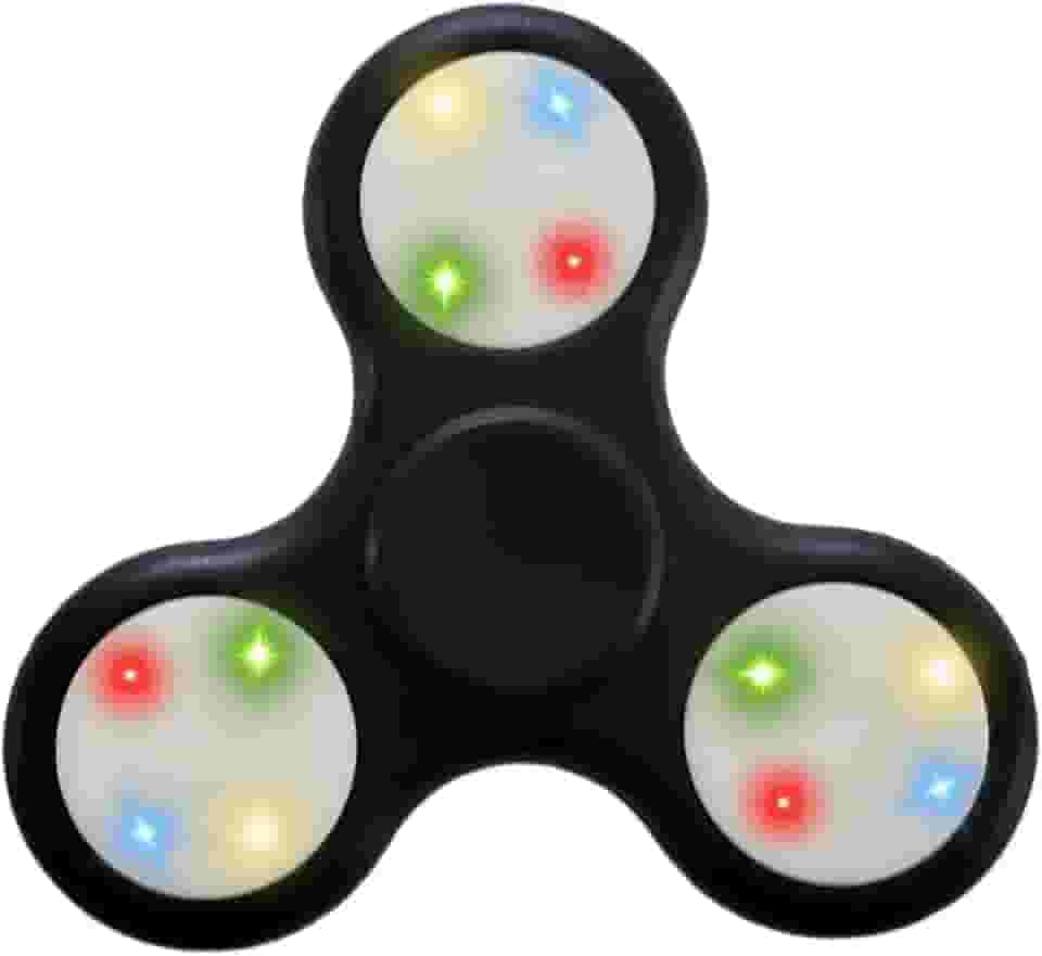 Pop It Hand Spinner com LED Giratório - Brinquedo Antiestresse Iluminado Cor Preto - Diversão e Relaxamento para Todas as Idades