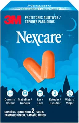3M, Nexcare, Protetor Auditivo, Laranja - 2 Pares (1 pacote)