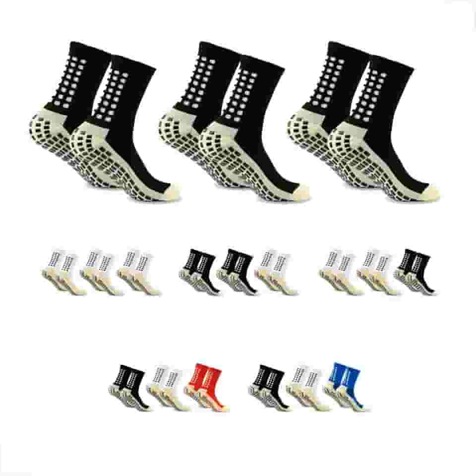 Kit Meia Antiderrapante Esportivas Tipo Proscks Unissex, Conforto, Estabilidade, Tamanho Único 35 a 44