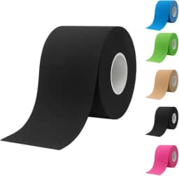 Kinésio Fita Bandagem Elástica Tape Adesiva Fisioterapia Recuperação Muscular Rolo 5 Metros Auxília em Lesões e Dores de Atividades Físicas