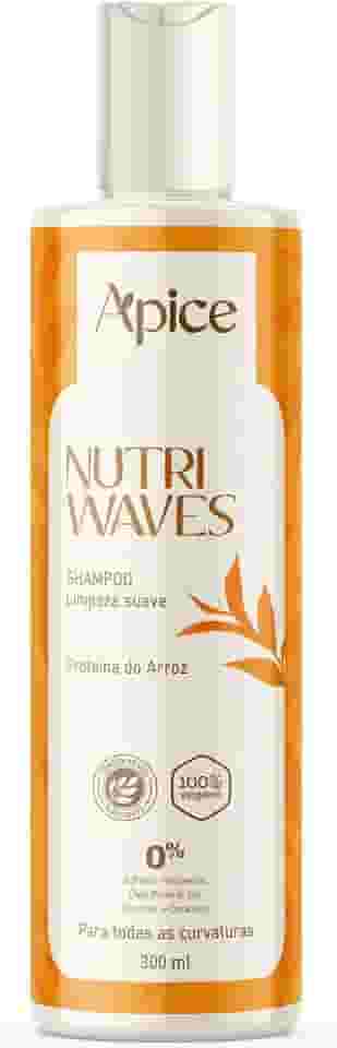 Ápice Shampoo Nutri Waves | Limpeza Suave com Nutrição para Cabelos Cacheados, Ondulados, Crespos e em Transição | 300ml
