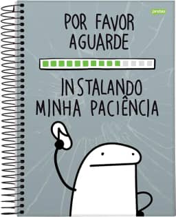 Caderno Espiral Univ CD 10 Matérias 160 Fls Flork Paciência FSC - Jandaia