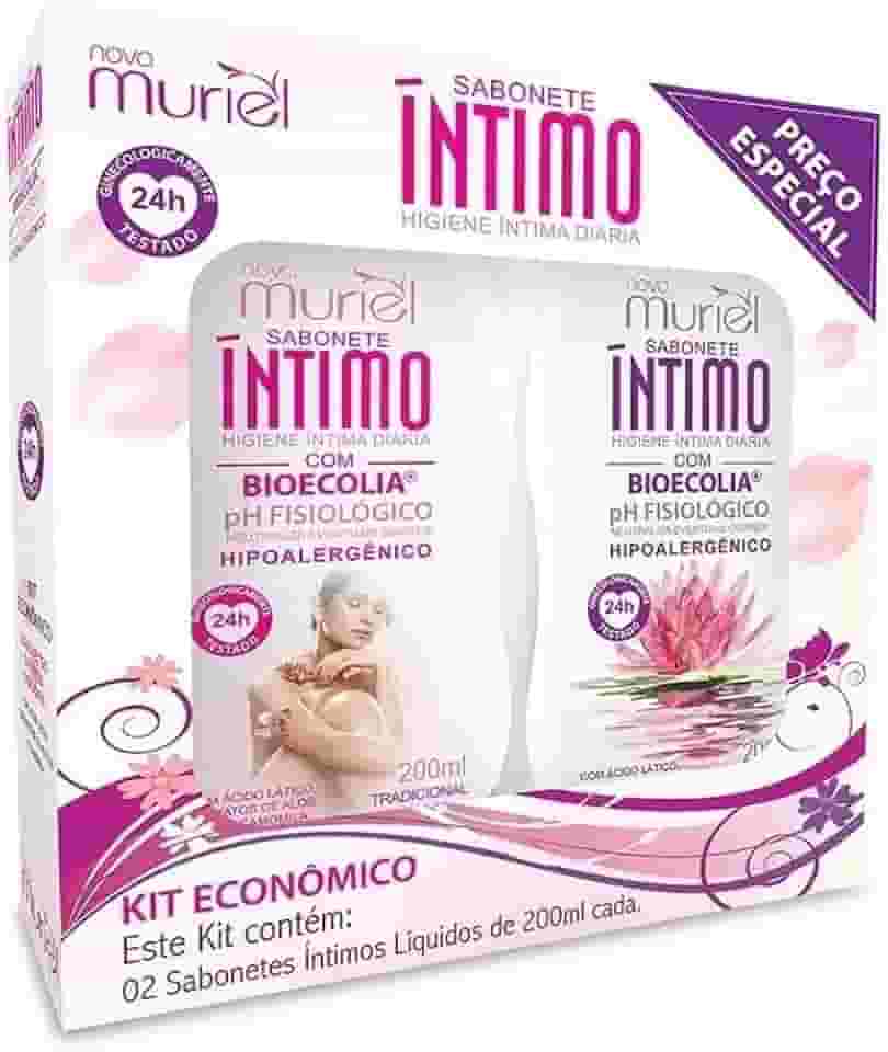 Kit Muriel Sabonete Íntimo + Sabonete Íntimo Floral 200ml, Muriel