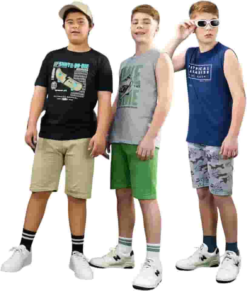 Kit 6 peças de Roupa Infantil Kit 3 Conjunto Juvenil Menino 10 ao 16 anos