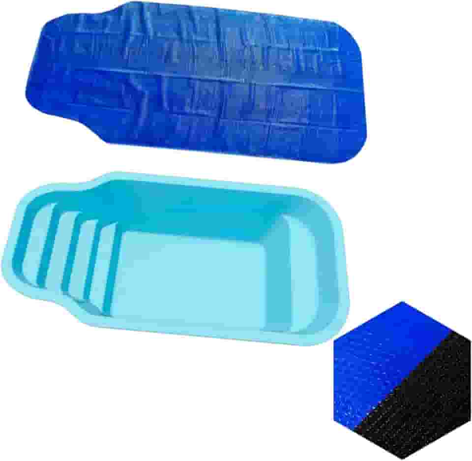 Capa Térmica Para Piscina Splash Igui Farol da Barra 6 X 3m 300 Micras Preta E Azul