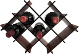 Adega De Mdf Envernizado Para Mesa Com 8 Nichos Suporte Porta Garrafas De Vinho Sulartes