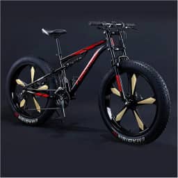 Mountain Bikes Men Men 26 polegadas Bike de montanha de pneus adultos com suspensão total, aço de alto carbono Bicicleta gigante de freio de disco duplo de alto carbon