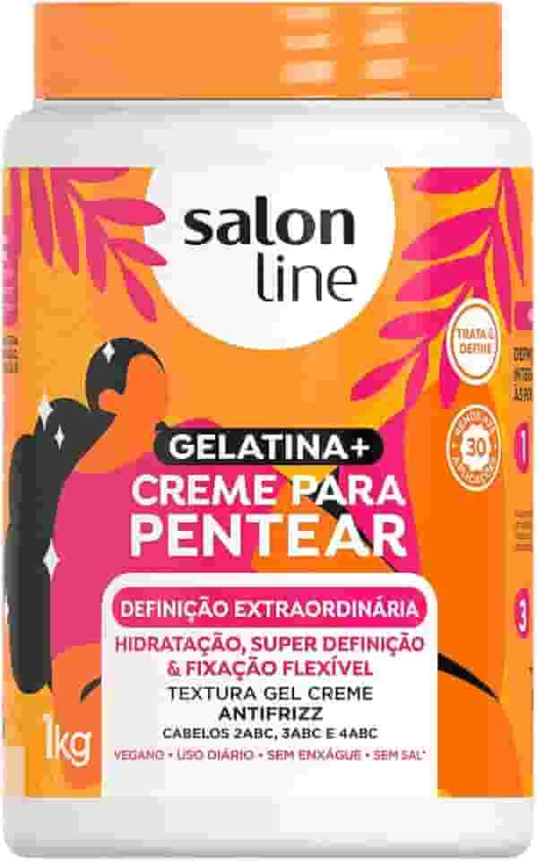 Salon Line, Creme de Pentear, Definição Extraordinária, Vegano - Para Cabelos Cacheados, Crespos e em Transição, 1kg