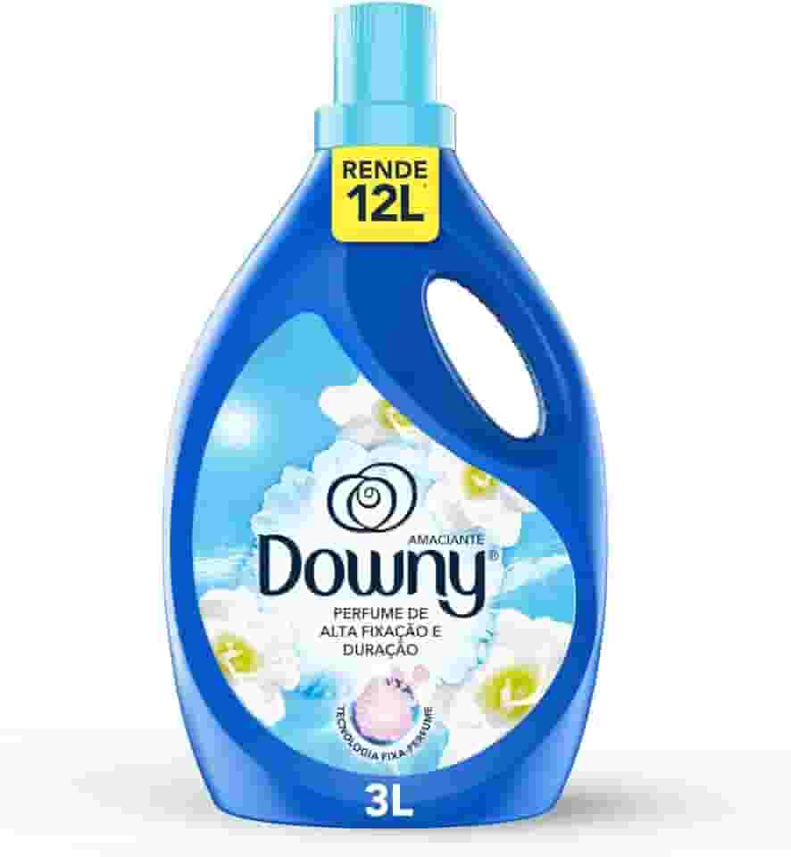 Downy Amaciante Concentrado Brisa Suave 3L, Rende 12L, Perfume Suave por Mais Tempo, Aroma Leve, Fresco e Floral, Amaciante Downy Concentrado