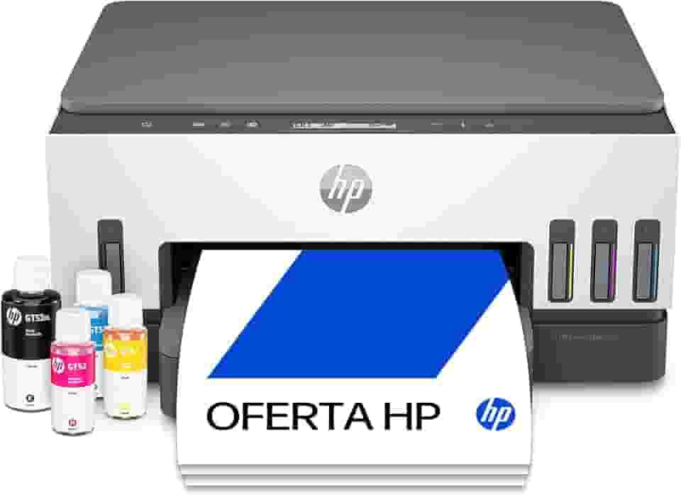 Impressora Multifuncional HP Smart Tank 724 Tanque de Tinta Colorida Wi-Fi Scanner Duplex. Funções: Imprimir, Copiar, Digitalizar. Cor: Branco (2G9Q2A)