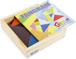Carlu Brinquedos - Tangram Jogo Educativo, 4+ Anos, 70 Peças, Multicolorido, 1089