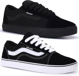 Kit 2 Pares Tenis Feminino Casual Kalum Old School Tradicional Unissex Sola Reta