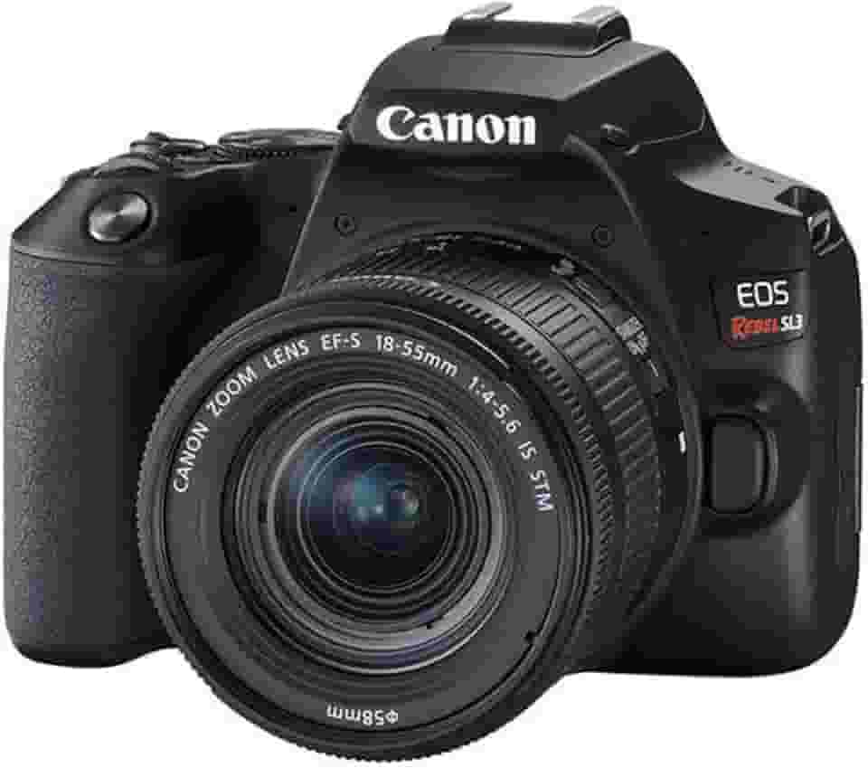 Câmera Canon SL3 DSLR com 24.1MP, 3', Gravação em Full HD - EF-S 18-55MM, Compacto