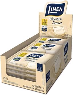 Mini Chocolate Branco Linea 13G, 15 Unidades