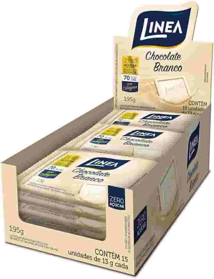 Mini Chocolate Branco Linea 13G, 15 Unidades