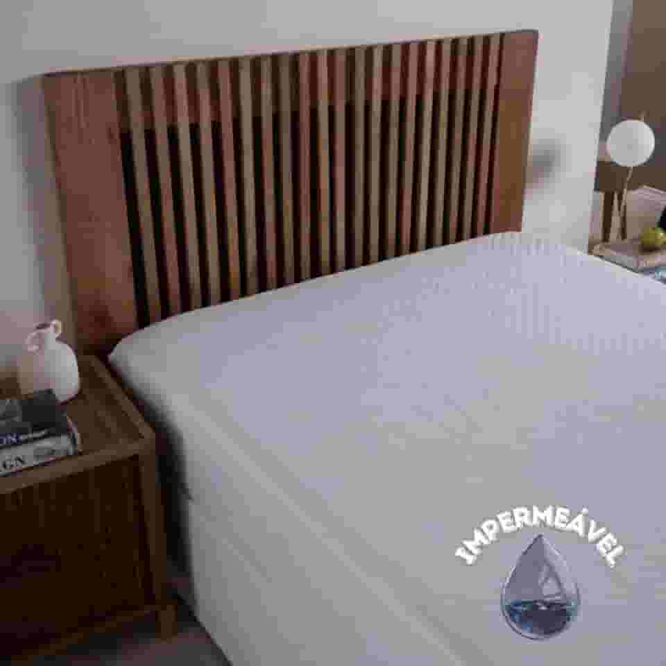 Capa De Colchão Impermeável Matelado Solteiro, Casal, Queen e King Branco Para Quartos e Hotéis (Queen)