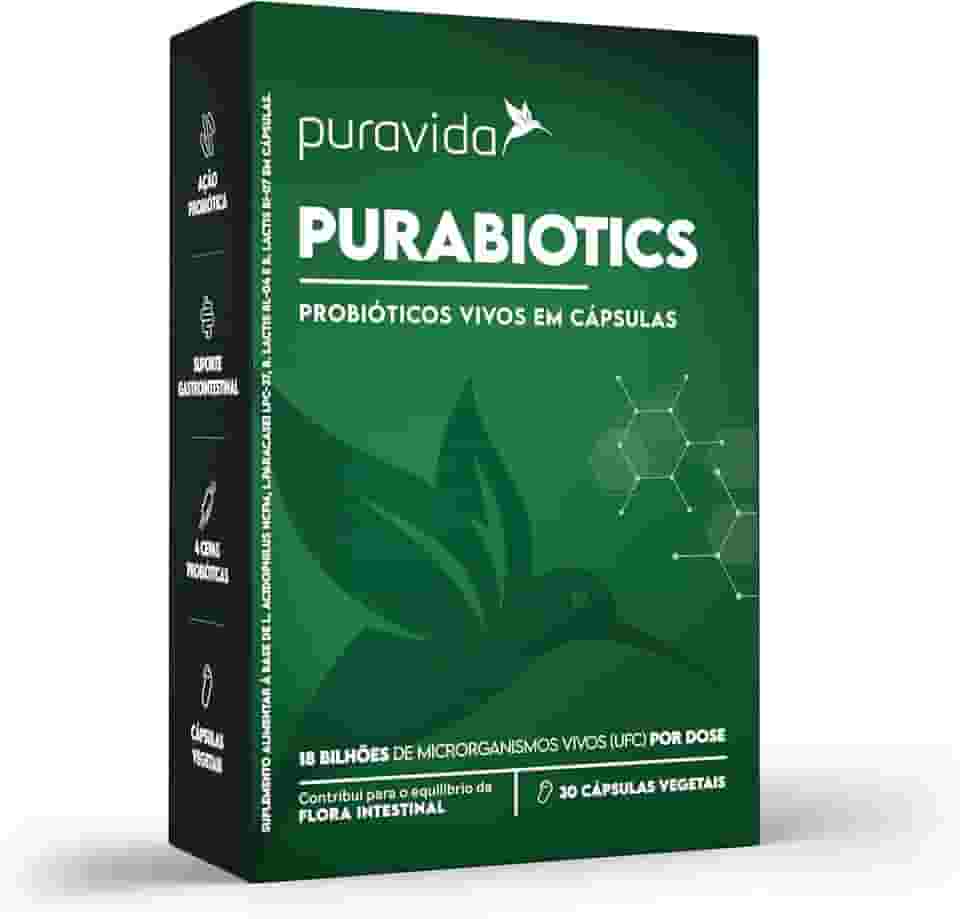 Puravida Suplemento de fibra alimentar Purabiotics 30 cápsulas