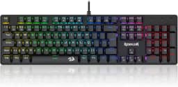 Teclado Mecânico Gamer Redragon Sindri Rainbow USB Switch Marrom
