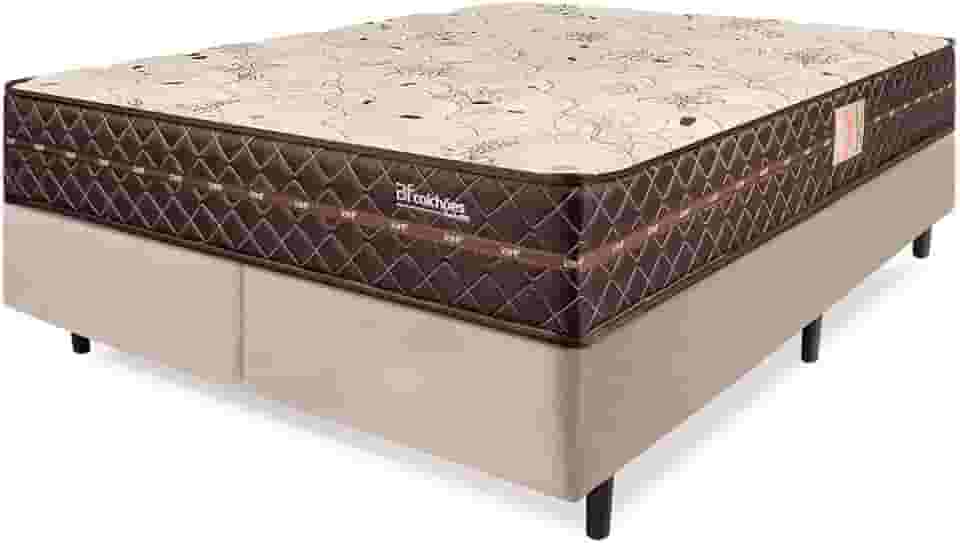Cama Box Colchão Queen Firme Espuma D33 Antialérgico Certificado 158x198x54cm - BF Colchões