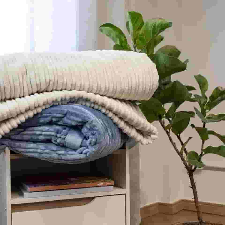 Cobertor Manta Fleece Soft Queen Casal Super Macio - Cor Bege, Casal