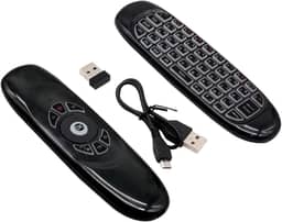 Mini Teclado Air Mouse Wireless 2.4GHz com LED RGB – Controle sem Fio para Smart TV, Android, PC, Notebook, Projetor e Mais!