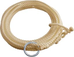 Laço Corda Torcido Champanhe Polipropileno 10 Metros Argola de Ferro Boi Cavalo