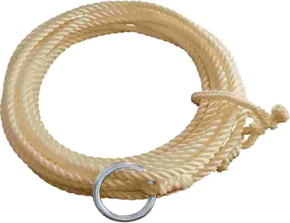 Laço Corda Torcido Champanhe Polipropileno 10 Metros Argola de Ferro Boi Cavalo