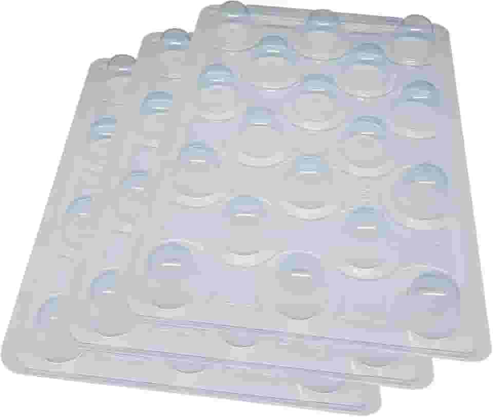 Kit 3 Formas Silicone Mini Trufa 3 Partes BWB SP 813 30g 18 Cavidades