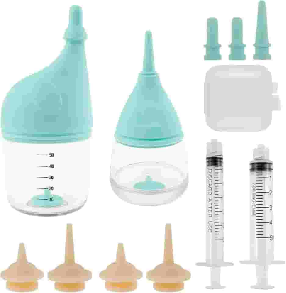 Kit de alimentação de mamadeira para gatinhos e filhotes, mamadeiras para amamentação, leite para filhotes, inclui mamadeira de silicone de 40 ml/50 ml, mamilos de silicone para animais de