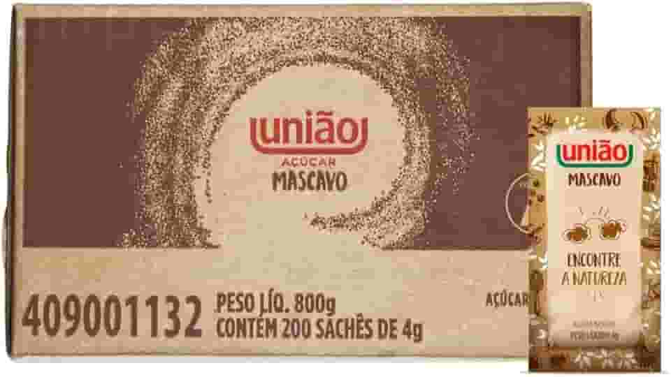 Açúcar Mascavo Sache União Caixa Com 200 Unidades De 4g