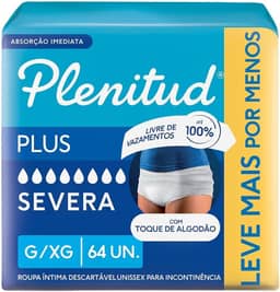 Plenitud Roupa Íntima Plus para Incontinência G/XG - 64 un