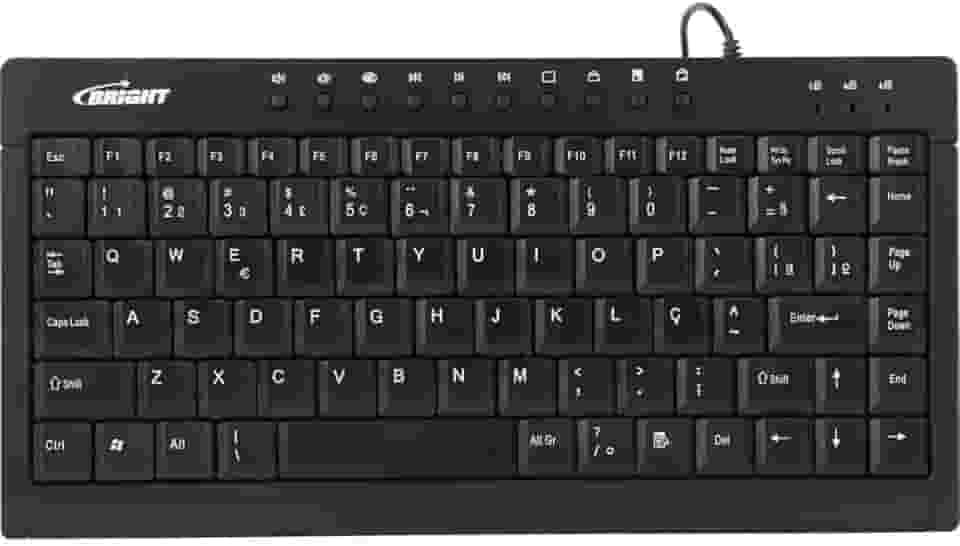 TECLADO BRIGHT MINI 0505 USB C/FIO PRETO