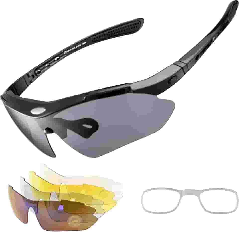 ROCKBROS Óculos de sol esportivos polarizados com proteção UV para atividades ao ar livre