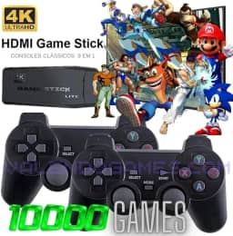 Stick GAMES Retro 4K - +10.000 jogos | PS1 | ATARI | MD | SNES | GB | MAME | FC