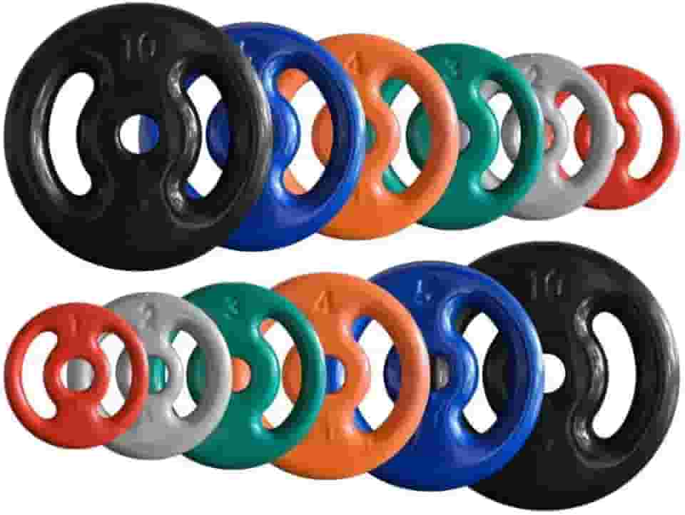 Combo com 12 Anilhas Emborrachadas - 50 Kg