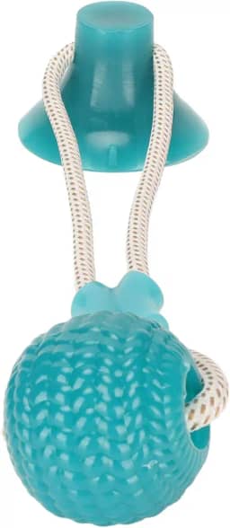 Zerodis Brinquedo de Puxar para Cães, Ventosa de Sucção, Textura Macia, Verde, Bolinha