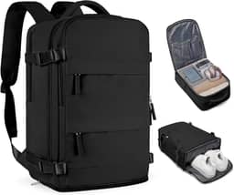 Mochila de viagem coofay casual e versátil, A - Preto, Standard, Mochilas de viagem