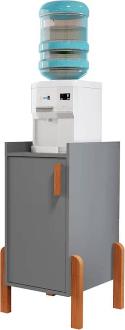 Armário Balcão Suporte para Bebedouro e Galão de Água Garrafão (Cinza)