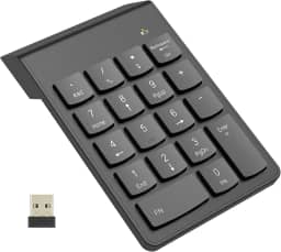Teclado numérico sem fio, teclado numérico, teclado numérico, teclado USB de 10 teclas para laptops, acessórios de computador desktop Office Accounting Essentials compatíveis com Chromebook Notebook