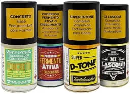 Kit 4 Bases Tratamento Endurecedor Top Beauty SOS Unhas