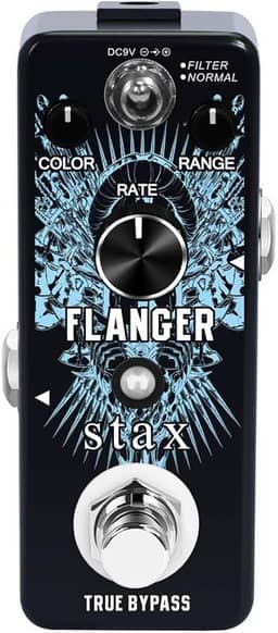 Stax Pedal de Guitarra Flanger, Efeito de Guitarra Analógico Vintage Clássico, Filtro e Normal