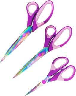 Kit Tesoura De Titânio Com 3 Unid De Tamanhos Diferentes Patchwork